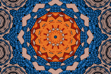 Abstract vintage decorative mandala geometric design vector boho design psychdedli background