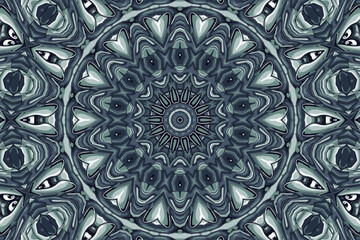 Abstract vintage decorative mandala geometric design vector boho design psychdedli background