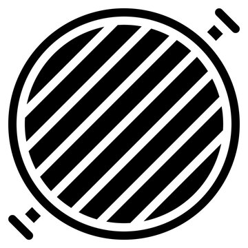 BBQ Grill Top View Icon