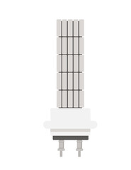 Water heater element for boiler vector illustration isolated on white background