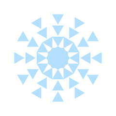 Snowflake Icon graphic. Isolated on white back ground