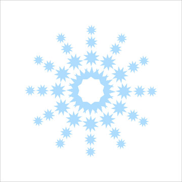 Snowflake Icon graphic. Isolated on white back ground
