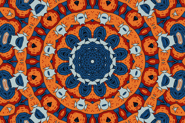 Ethnic mandala flower box vector medallion background