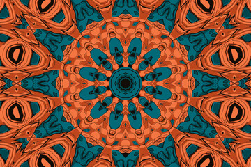 Vector seamless doodle colorful ethnic tribal geometric print psychedelic folkloric style background