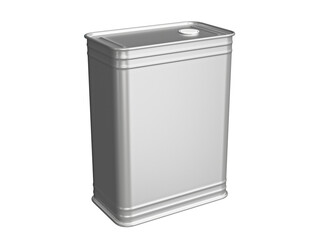 Olive oil can mockup for label design and branding. Metal oil container label design mockup. Olive oil metal can branding mockup. Olive oil metal tin can mock-up.  In transparent png