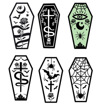 COFFIN HALLOWEEN  VECTOR BUNDLE  SVG