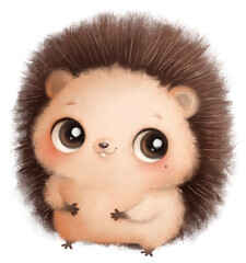 Transparent illustration of cute cartoon animals hedgehog png © Bonbonny
