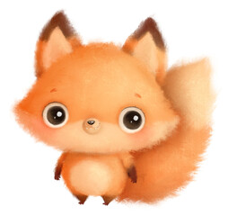 Transparent illustration of cute cartoon animals fox png