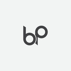 Creative and Minimalist Letter BP Unique attractive creative modern initial BP