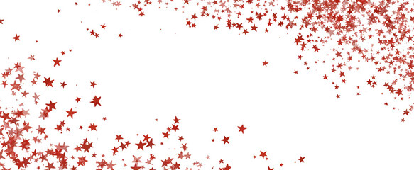 Red christmas glitter background with stars. , festive holiday happy new year, Festive glowing blurred texture.