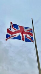 Union Jack flying in the wind