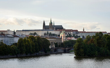 The Saint's Church welcomes you to Prague Castle and the Vltava River - 531417668