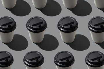 plastic coffee cup with lid pattern