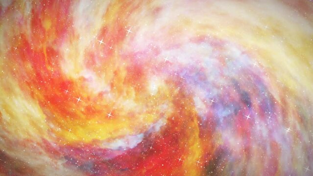 Seamless Loop of Flight through Bright Nebula 