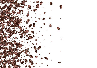 Dark EspressoCoffee Organic Vector White