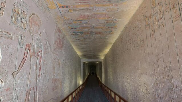 Tomb of Memnon, Pharaohs Ramses 5th and 6th, Valley of the Kings In Luxor, Egypt