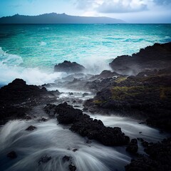 Coastline Tropical Island