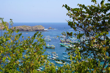 View of Papuma beach from a hill