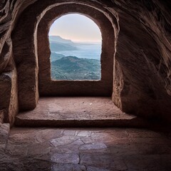 View from a cave window
