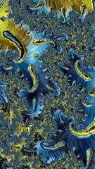 Artistic and imaginative digitally designed abstract 3D fractal background