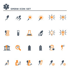 Sperm icon set	