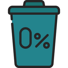 Zero Percent Waste Icon