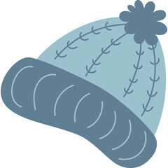 Knitted winter hat. clothing