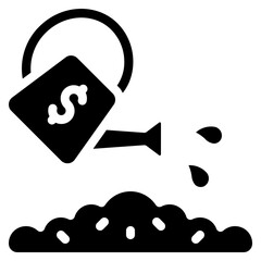 Financial Ground Watering Icon