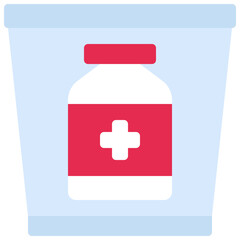 Fototapeta premium Medical Waste Bin Icon