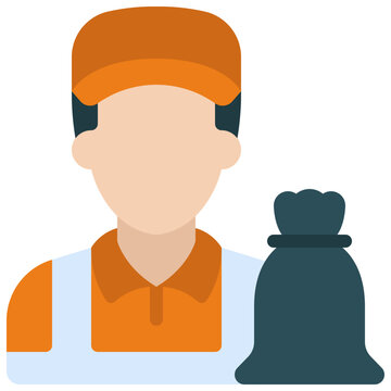 Garbage Collector Man Icon