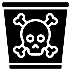 Toxic Waste Bin Icon