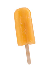 Orange popsicle ice cream stick isolated on layered png format background.	 - 531425425