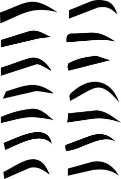 Eyebrows shapes for illustration