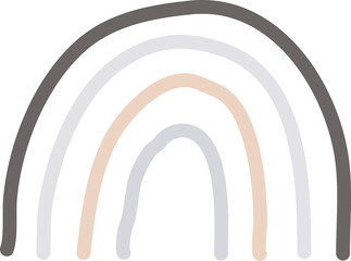 Boho Rainbow hand-drawn for decoration, prints, wallpaper