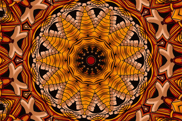 Vector abstract flower colorful festive mandala ethnic tribal pattern on background