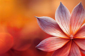 Fototapeta premium Abstract orange floral background, zen aromatherapy massage yoga background, digital illustration, digital painting, cg artwork, realistic illustration, 3d render