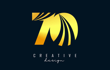 Golden Creative number 62 6 2 logo with leading lines and road concept design. Number with geometric design. Vector Illustration with number and creative cuts.