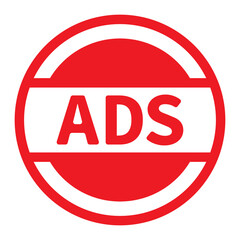 No ads for promotion icon. Ad blocker concept vector illustration