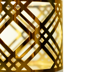 Abstract pattern metallic holiday glow metal cylinder with 3d appearance on transparent background   