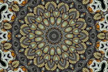 Festive medallion mandala boho style abstract geometric ornament vector seamless pattern design ethnic background