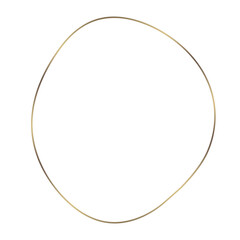 Golden oval frame on a white. Png gold frame. Circular gold frame.