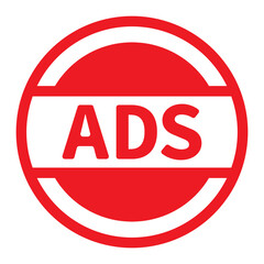 No ads for promotion icon. Ad blocker concept  illustration