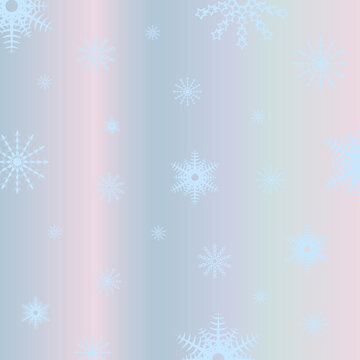 abstract Christmas background with snowflakes © Gennadii
