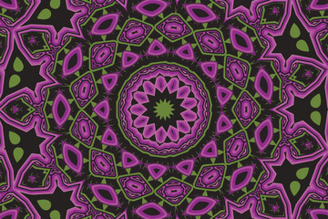 Vector abstract flower colorful festive mandala ethnic tribal pattern on background