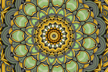 Festive colorful ethnic tribal seamless vector pattern ornamental psychedelic mandala art background