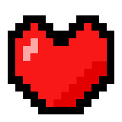 ドット絵　ハート　赤　イラスト