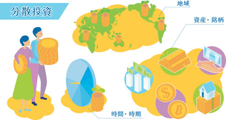 地域、時間、銘柄を考え分散投資する若い夫婦