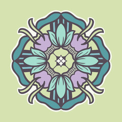 flower pattern in vintage mandala style for tattoos, fabrics or decorations and more	