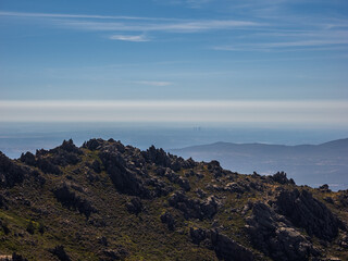 Vista aérea de Madrid desde la Sierra de Guadarrama