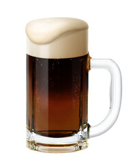 ビールジョッキ 黒ビール 泡 イラスト リアル